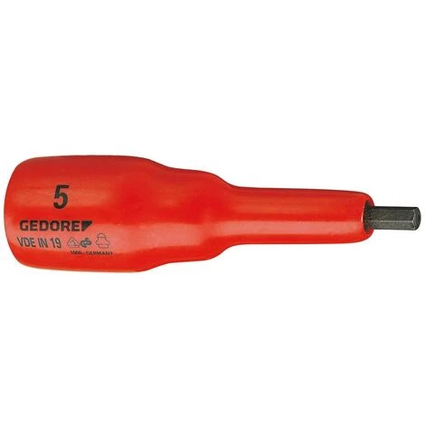 Gedore VDE IN 19 5 6124480 6 Pans Intérieurs Embout De Tournevis VDE 5 Mm 1/2 (12.5 Mm) 3 Gedore VDE IN 19 5 6124480 6 Pans Intérieurs Embout De Tournevis VDE 5 Mm 1/2 (12.5 Mm)