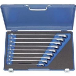 GEDORE Jeu De Clés Mixtes à Cliquet, Extra-long, 9 Pièces, Modèle Extra-long, Tête à Cliquet Inclinée à 13°, Réversible, Contenu : 13 14 15 16 17 18 19 21 22 Mm