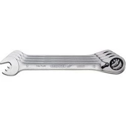 GEDORE Jeu De Clés Mixtes à Cliquet, Tête à Cliquet Inclinée à 13°, Réversible, Quantité : 4 Pièces