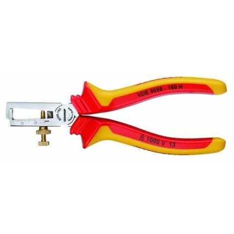 Gedore Pince à Dénuder VDE Avec Manchon D'isolation - SB VDE 8098-160 H 3 Gedore Pince à Dénuder VDE Avec Manchon D'isolation - SB VDE 8098-160 H