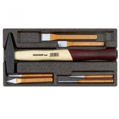 Gedore RED Set De Marteau Et Burin Dans Le Module 1/3 En Mousse, 7 Pièces 3301718 3 Gedore RED Set De Marteau Et Burin Dans Le Module 1/3 En Mousse, 7 Pièces 3301718