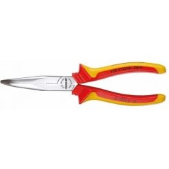Gedore Pince à Becs Demi-ronds VDE Avec Manchon D'isolation 160 Mm - VDE 8132 AB-160 H