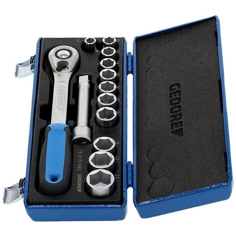 Gedore Jeu De Clés à Douille Métrique 1/2 (12.5 Mm) 13 Pièces 2545810 4 Gedore Jeu De Clés à Douille Métrique 1/2 (12.5 Mm) 13 Pièces 2545810 – Image 2