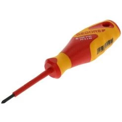 Gedore VDE 2160 PZ 0 1612166 Tournevis Cruciforme PZ 0 Longueur De La Lame: 60 Mm DIN ISO 8764