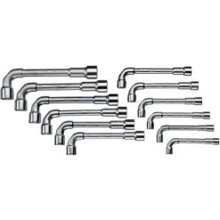 Clé A Double Extrémité 6 Hexagonales Set De 12 Pièces, Argent - Gedore 25PK-012