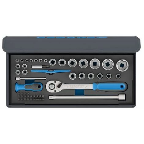 Gedore Jeu De Douilles 1/4"-1/2" Dans Une Poche Textile, 52 Pièces - TC 19-20-MU-10 3 Gedore Jeu De Douilles 1/4"-1/2" Dans Une Poche Textile, 52 Pièces - TC 19-20-MU-10